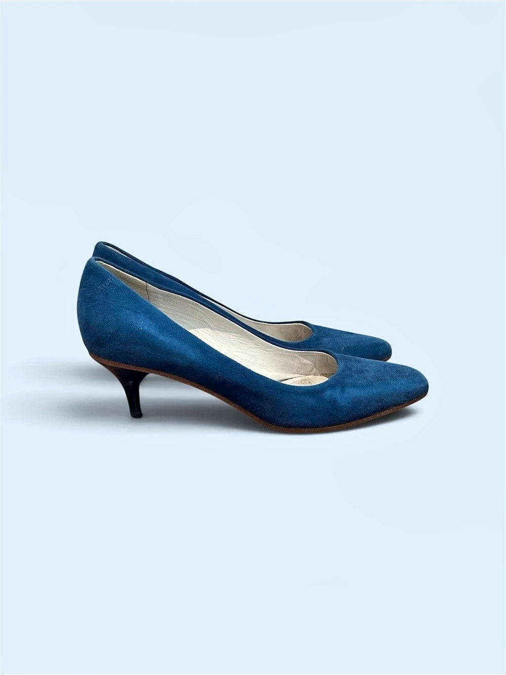 ACNE Pointed-Toe Heels in Blue